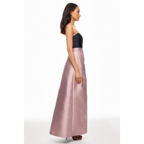 Kay Unger Womens Vivienne Strapless Walk Thru Gown Woodrose Navy Size 12 - Picture 4 of 11